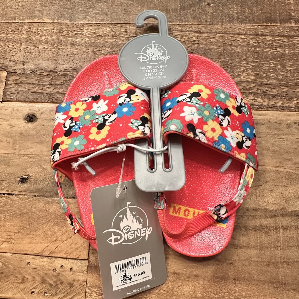 NWT Disney Minnie Mouse Slide Sandal Toddler Girls Size 7/8